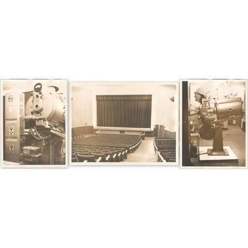 Projecteur Cinarc Pour Film 35 Mm Dans La Cabine De Projection D'un Cin?ma - 3 Photos Originales 24x18 Cm Argentiques