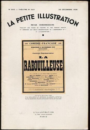 La Petite Illustration - N° 802 La Rabouilleuse - Emile Fabre