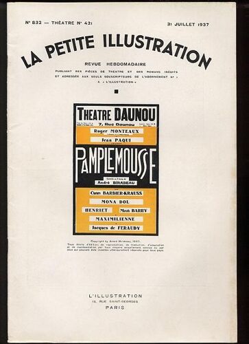 La Petite Illustration N° 832 : Pamplemousse - Andre Birabeau