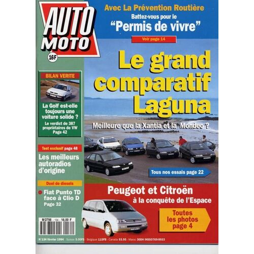 Auto Moto N° 134 : Le Grand Comparatif Laguna
