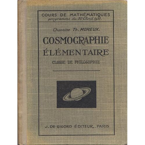 Cosmographie Elementaire Classe De Phylosophie