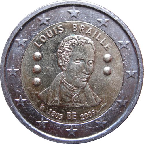 2 Euros Belgique 2009: Louis Braille -Unc