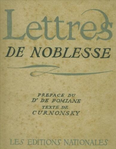 Lettres De Noblesse
