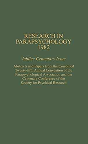 Research In Parapsychology 1982