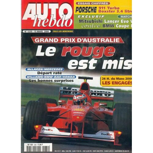 Auto-Hebdo N° 1230 : Gp D'australie: Le Rouge Est Mis
