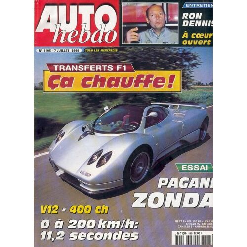 Auto-Hebdo N° 1195 : Essai: Pagani Zonda