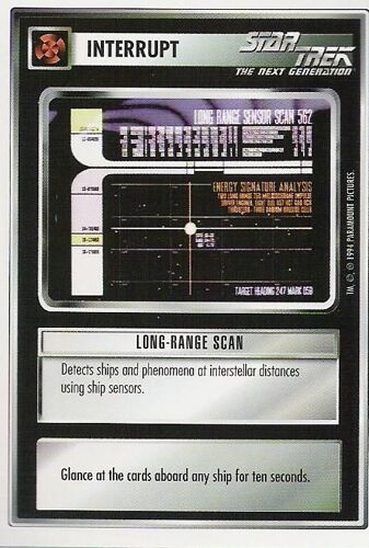 Star Trek : The Next Generation : Interrupt : Long-Range Scan (Bords Blanc) Carte En Anglais