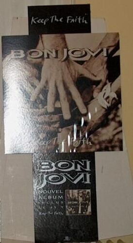 Bon Jovi Plv Geante Keep The Faith Tres Rare