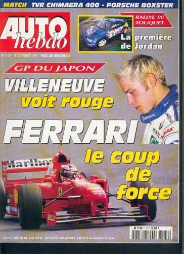 Auto-Hebdo N° 1107 : Gp Du Japon: Villeneuve Voit Rouge,Ferrari Le Coup De Force
