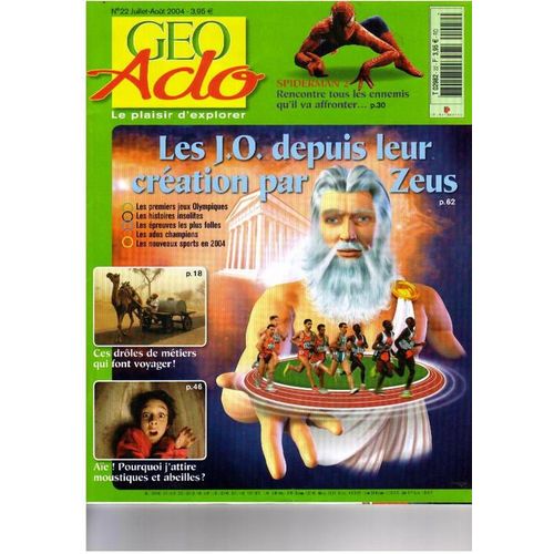 Géo Ado N° 22 : Les Jo Depuis Leur Création Par Zeus