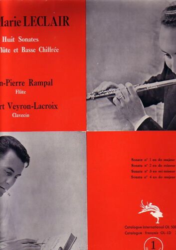 8 Sonates Pour Flute Et Basse Chiffree - N° 1