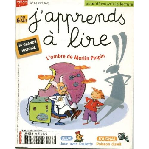J'apprends A Lire N° 44 : L'ombre De Merlin Pinpin