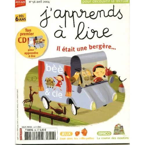 J'apprends À Lire N° 56 : Il Était Une Bergère....