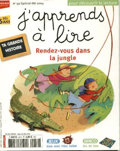 J'apprends A Lire N° 59 : Rendez-Vous Dans La Jungle