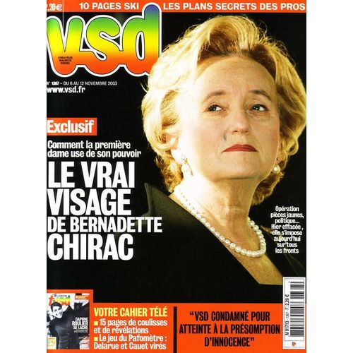 Vsd N° 1367 : Le Vrai Visage De Bernadette Chirac