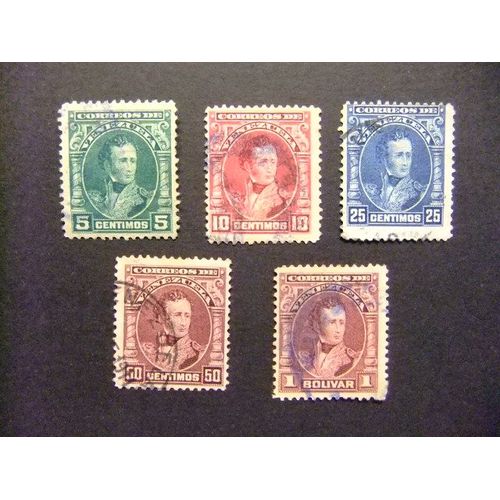 109 Venezuela 1904 / Maréchal José De Sucre / Yvert 110 /113 Fu Defectuosos Aminci