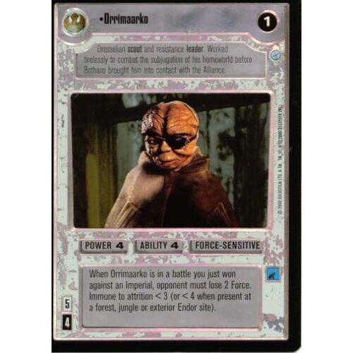 Star Wars C.C.G.  - Reflections Ii (Decipher, 2001) : Orrimaarko  (Light Side Diffraction-Foil Card / Super Rare Foil)