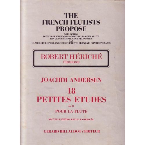 Joachim Andersen, 18 Petites Études Op 41 Pour La Flute