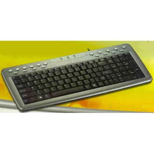 Genius KB-19e NB - Clavier - PS/2, USB - noir, métallisé