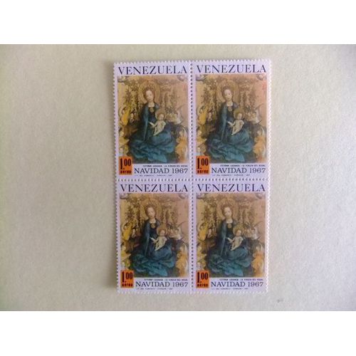 109 Venezuela 1967 / La Virgen Del Rosal Por Esteban Lochner / Yvert Pa 928 Mnh Bloc 4