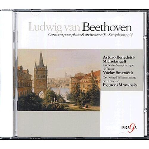 Concerto Pour Piano No. 5, Symphonie No. 4 Michelangeli; Prague Ou Leningrad; Dirs. Smetacek Ou Evgueni Mravinski