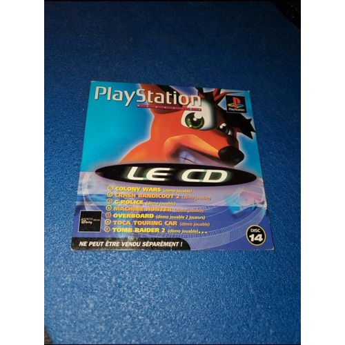 Ps1 Playstation 1 disc 14 magazine crash bandicoot 2 overboard tomb raider 2