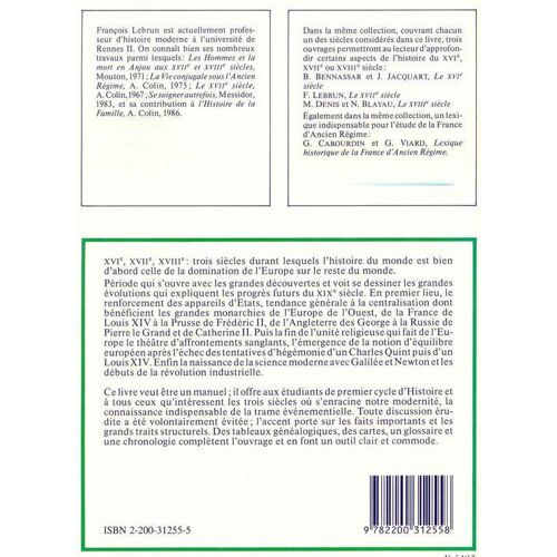 L'europe Et Le Monde - Xvie, Xviie, Xviiie Siècle