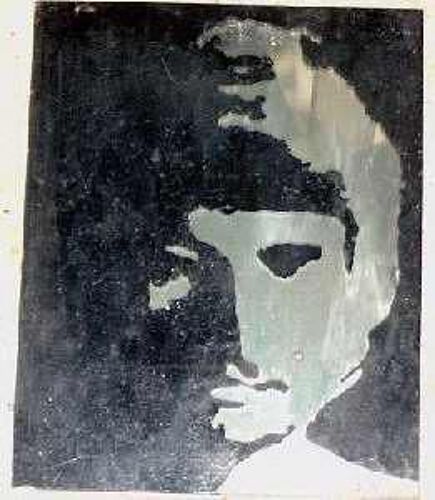 Johnny Hallyday - Glace Avec Impression Photo 1969