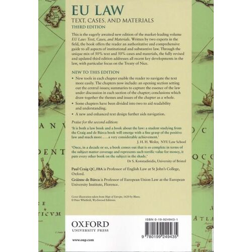Eu Law Text, Cases And Materials Third Edition