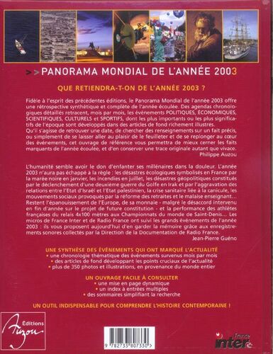 Panorama Mondial Année 2003