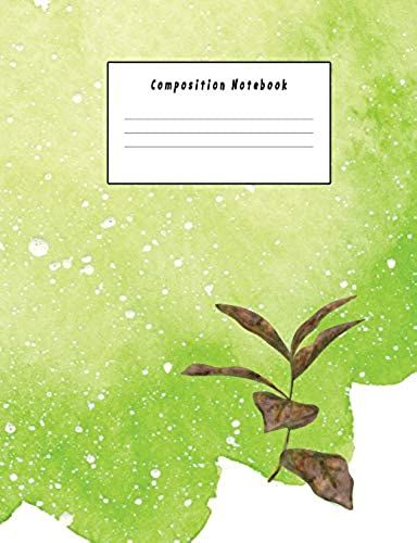 Composition Notebook: Dual Design Half Wide Ruled Half Blank Creative Sketchbook With Lined Pages Drawing Or Doodling & Writing Journal Note