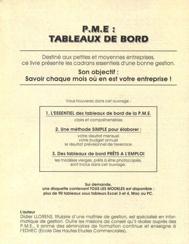 P.M.E.Tableaux De Bord - Avec Modèles Prêts À L'emploi