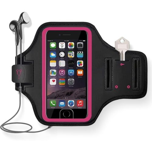JGD-Brassard Telephone Sport,Brassard de Sport avec Poche pour Ecouteurs Clés de Voiture Fermeture Eclair Réfléchissante,Convient Aux Téléphones Jusqu'à 7 Pouces,brassard telephone sport,brassard run