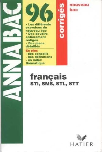 Francais Sti/Sms/Stl/Stt Corriges