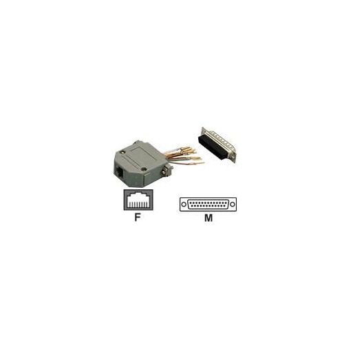 deXlan - Adaptateur réseau - RJ-45 (F) pour DB-25 (M)