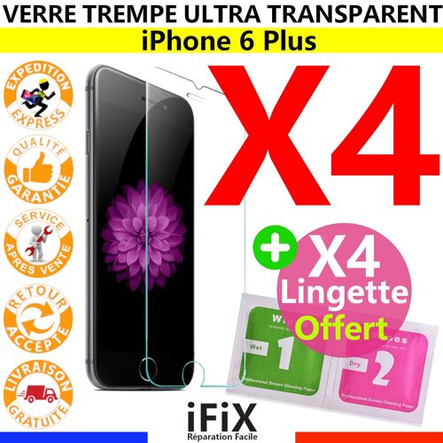 Film Verre Trempé Iphone 6 Plus (X4)