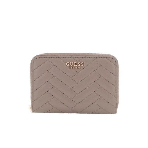 GUESS Porte-monnaie taupe pour femme - Anning SLG Medium Zip Around Wallet Dark Taupe 293520