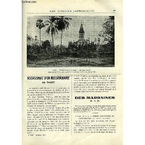 Les Missions Catholiques N° 2353 - Assassinat D Un Missionnaire Au Thibet, Des Marraines Svp, A Travers Le Laos, Navigation Fluviale, Au Kissi, Fin De La Randonnée, Nécrologie, Mgr Malleret