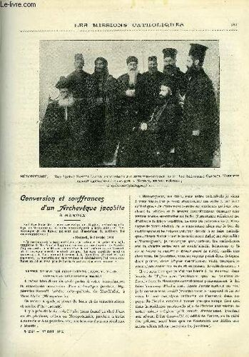 Les Missions Catholiques N° 2341 - Conversion Et Souffrances D Un Archevêque Jacobite A Mardin, Quelques Épisodes De La Révolution Au Chen-Si, Les Soeurs Noires D Abomey