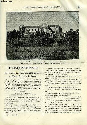 Les Missions Catholiques N° 2345 - Le Cinquantenaire De La Découverte Des Vieux Chrétiens Japonais Et L Église De N.D. Du Japon, L École Française De Copenhague, Sur Les Bords Du Yalou, Au Kissi