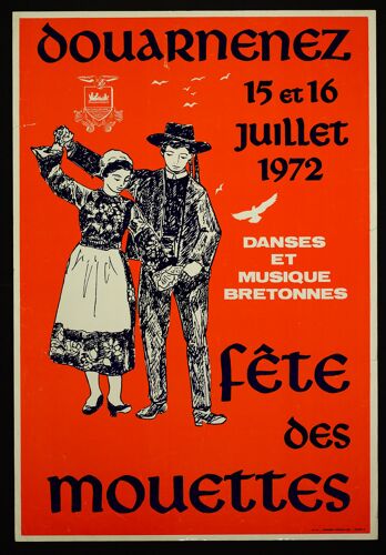 Affiche Fête Des Mouettes Douarnenez 1972
