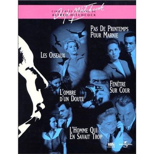 Coffret Hitchcock : Les Oiseaux / Pas De Printemps Pour Marnie / Fenêtre Sur Cour / L'ombre D'un Doute / L'homme Qui En Savait Trop