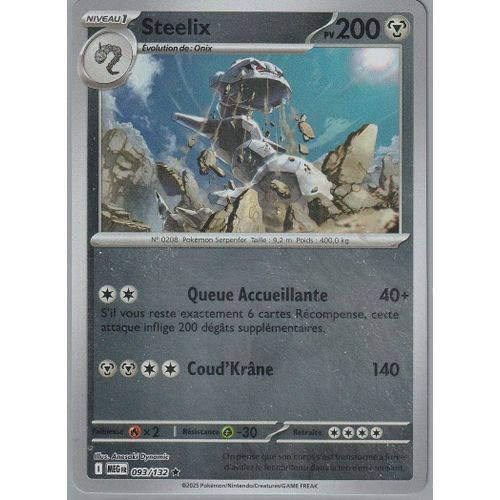 Carte Pokémon - Steelix - 093/132 - Holo-Reverse - Méga-Evolution