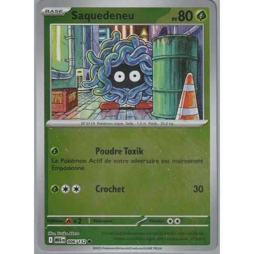 Carte Pokémon - Saquedeneu - 006/132 - Reverse - Méga-Evolution