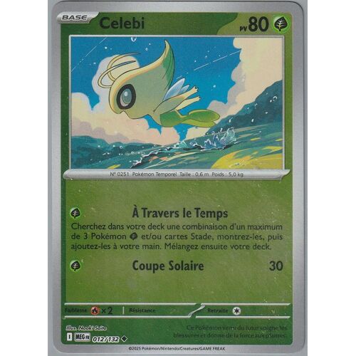 Carte Pokémon - Celebi - 012/132 - Reverse - Méga-Evolution