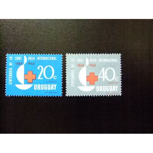 109 Uruguay 1964 / Centenario De L Cruz Roja / Yvert 717 / 718 Mnh