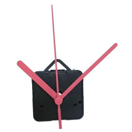 Mécanisme de mouvement d'horloge murale sans tic-tac,pièce de rechange d'horloge à quartz à arbre long,accessoires de réparation de bricolage - Type Rose