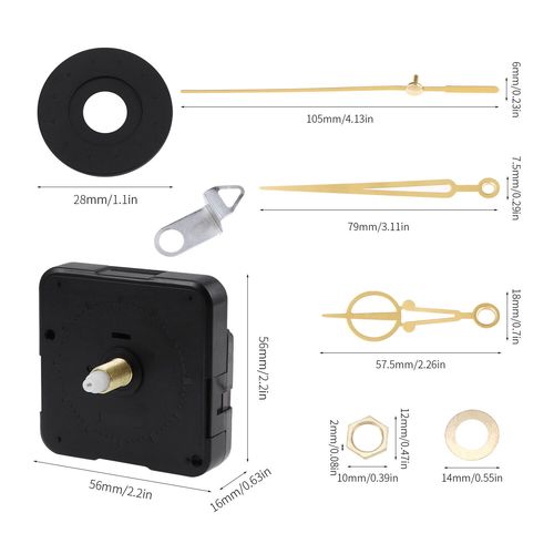 Grande horloge murale muette,mécanisme de mouvement d'horloge à quartz,kit de pièces d'outils de réparation,ensemble de bricolage à domicile,7 types - Type 09-New