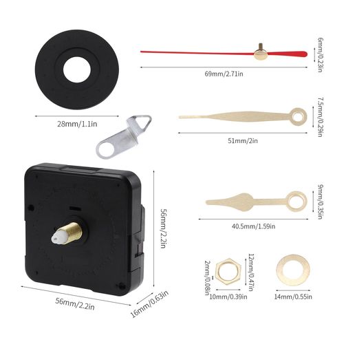 Grande horloge murale muette,mécanisme de mouvement d'horloge à quartz,kit de pièces d'outils de réparation,ensemble de bricolage à domicile,7 types - Type 06-New