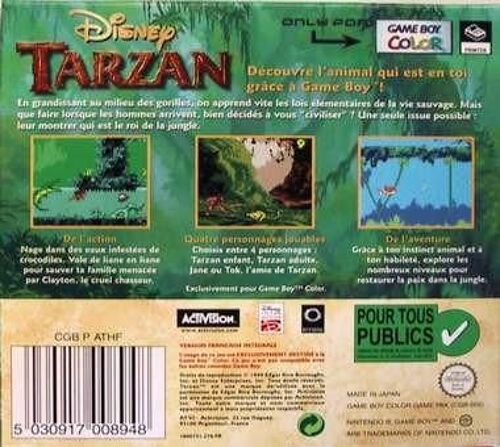 Tarzan Game Boy
